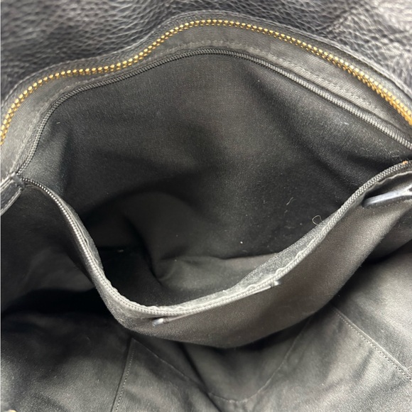 Coach Black Classic Leather Tote with Gold Hardware - Picture 5 of 16